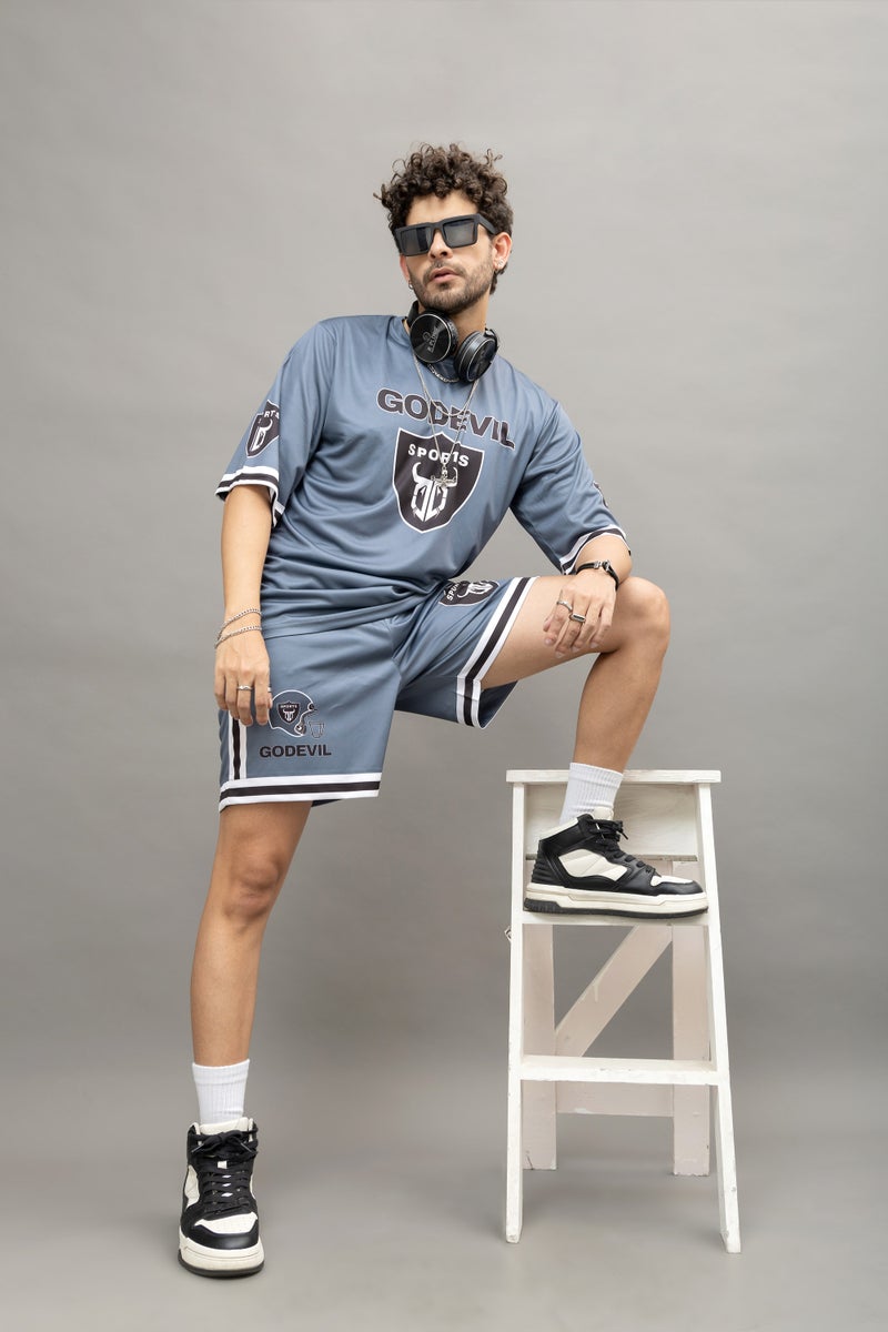 Go Devil Sports Grey Co-Ord Set For Men - Image 4